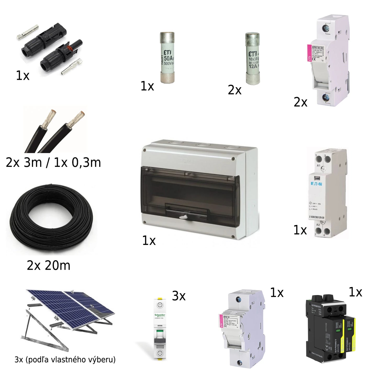 Hybridný 1,2kWp solárny systém bez batérií