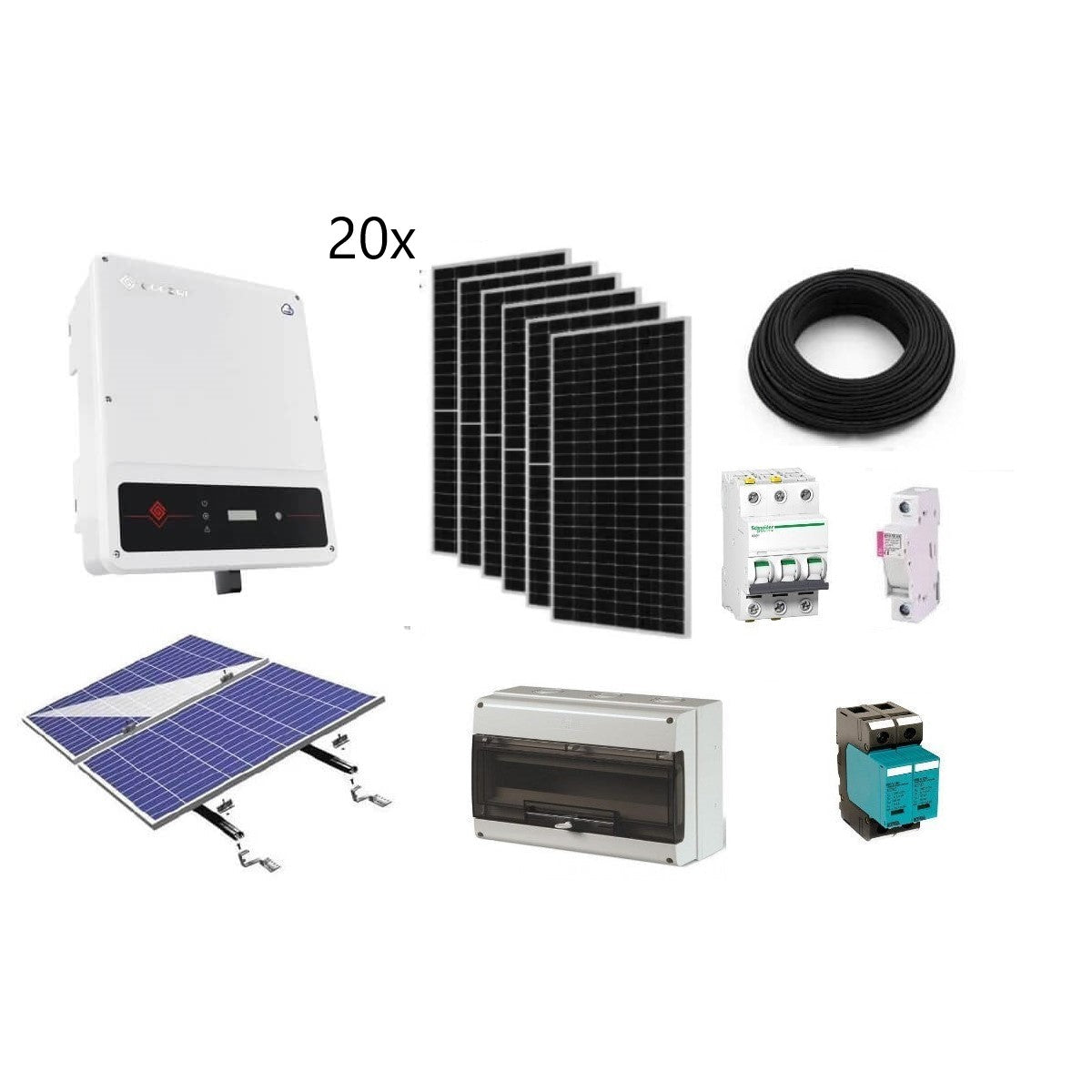 On-grid 10kWp trojfázový GoodWe solárny systém -3f