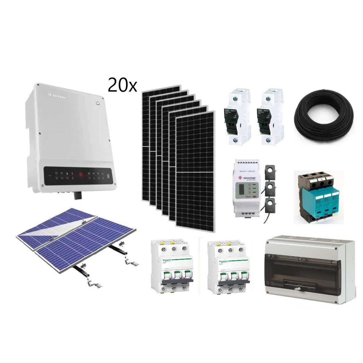 Hybridný 10kWp GoodWe solárny systém bez batérie -3f