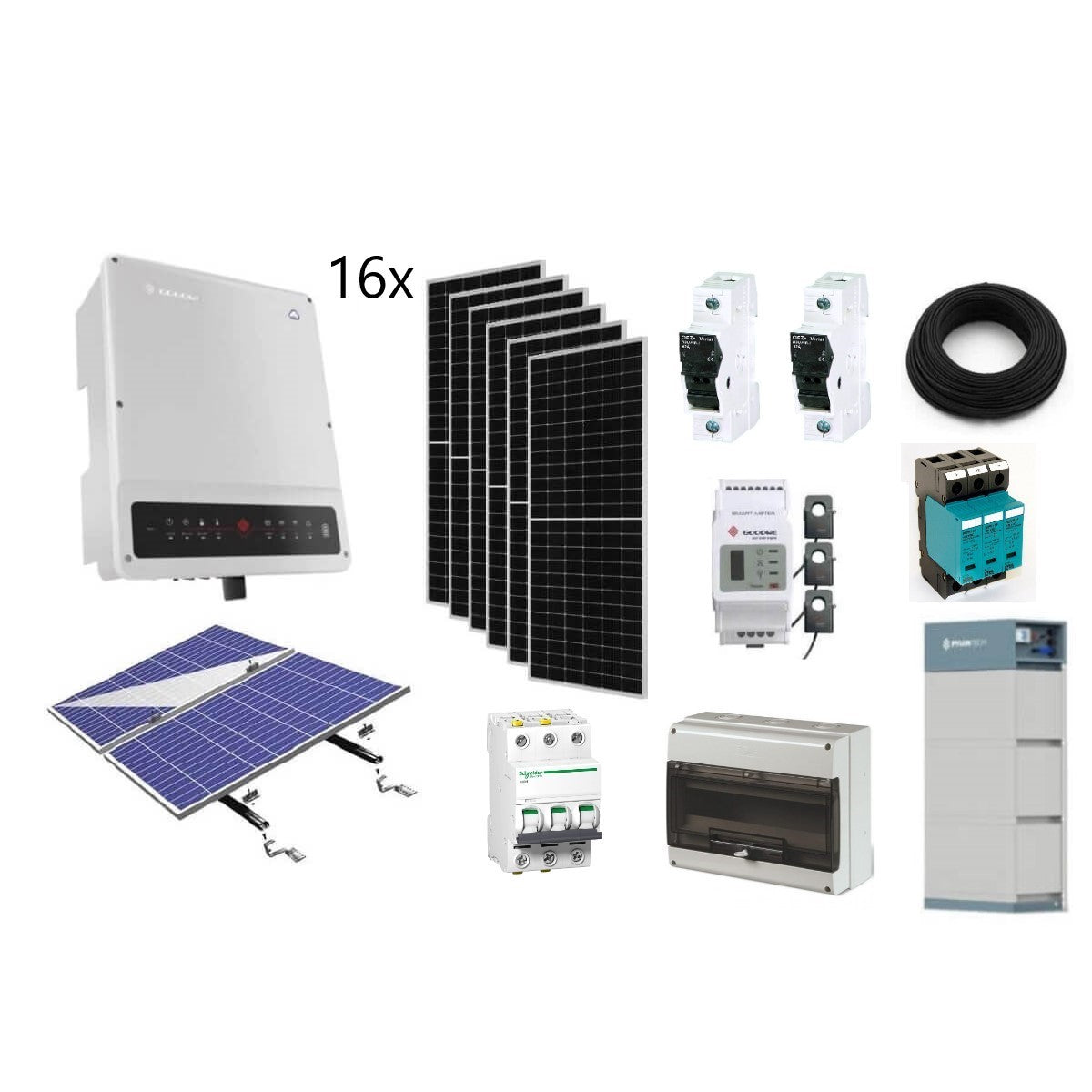 Hybridný 8kWp GoodWe solárny systém -3f