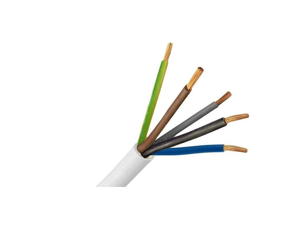 Kábel ohybný H05VV-F 5G6 pvc biely