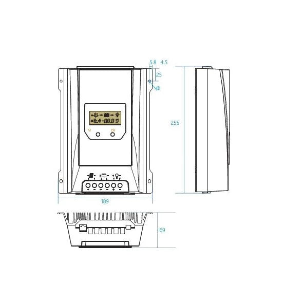 MPPT regulátor Lumiax - MT4010, 12-24V/40A