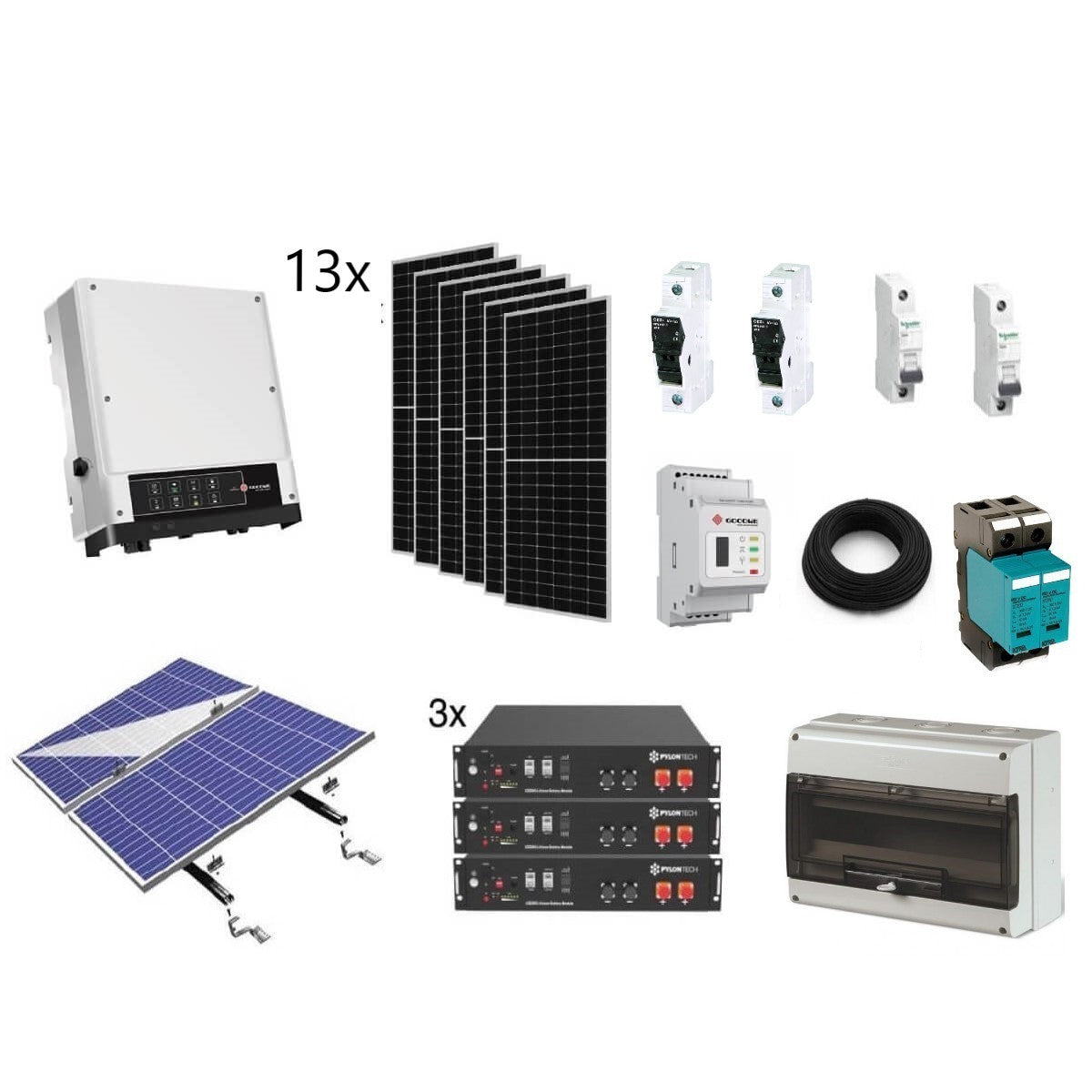 Hybridný 6,5kWp GoodWe solárny systém -1f