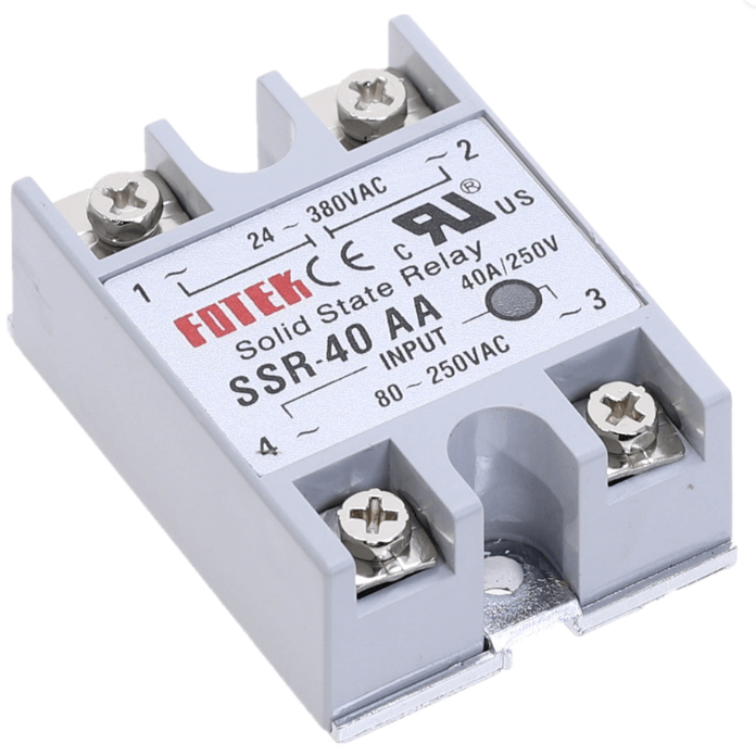 Bezkontaktné relé SSR-40AA, 24-380VAC + Chladič pre SSR relé prúdy do 40A
