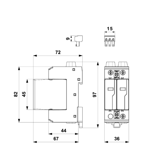Zvodič prepätia SLP-PV500 V/U S