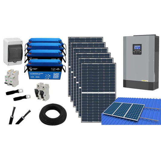 2430Wp solárny systém s Hybridným meničom a LiFePO4 batériami