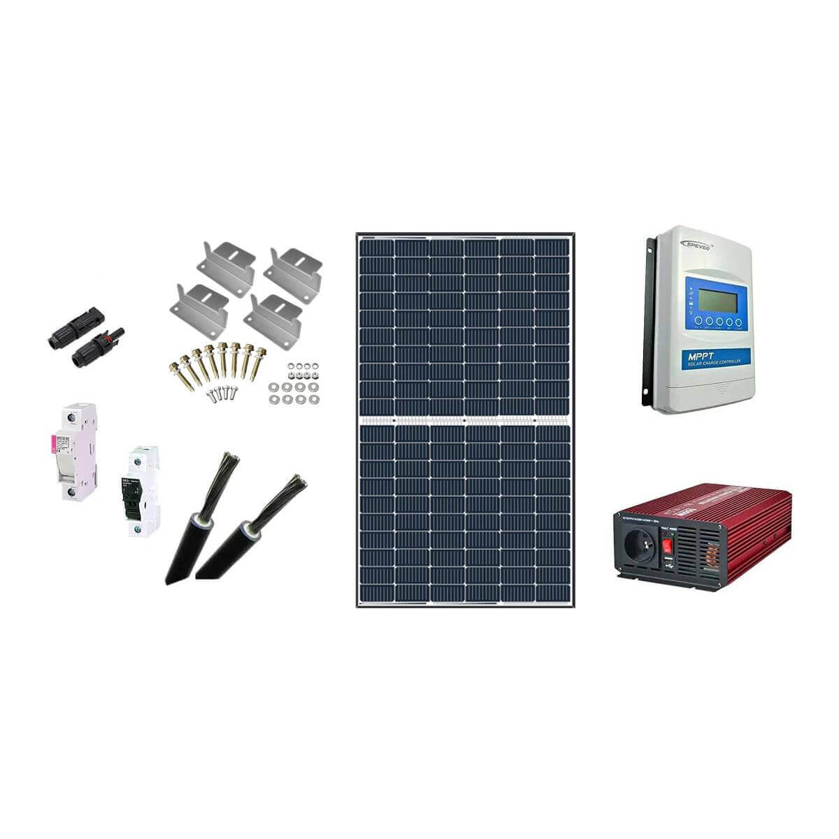 405Wp ostrovný solárny systém bez batérií