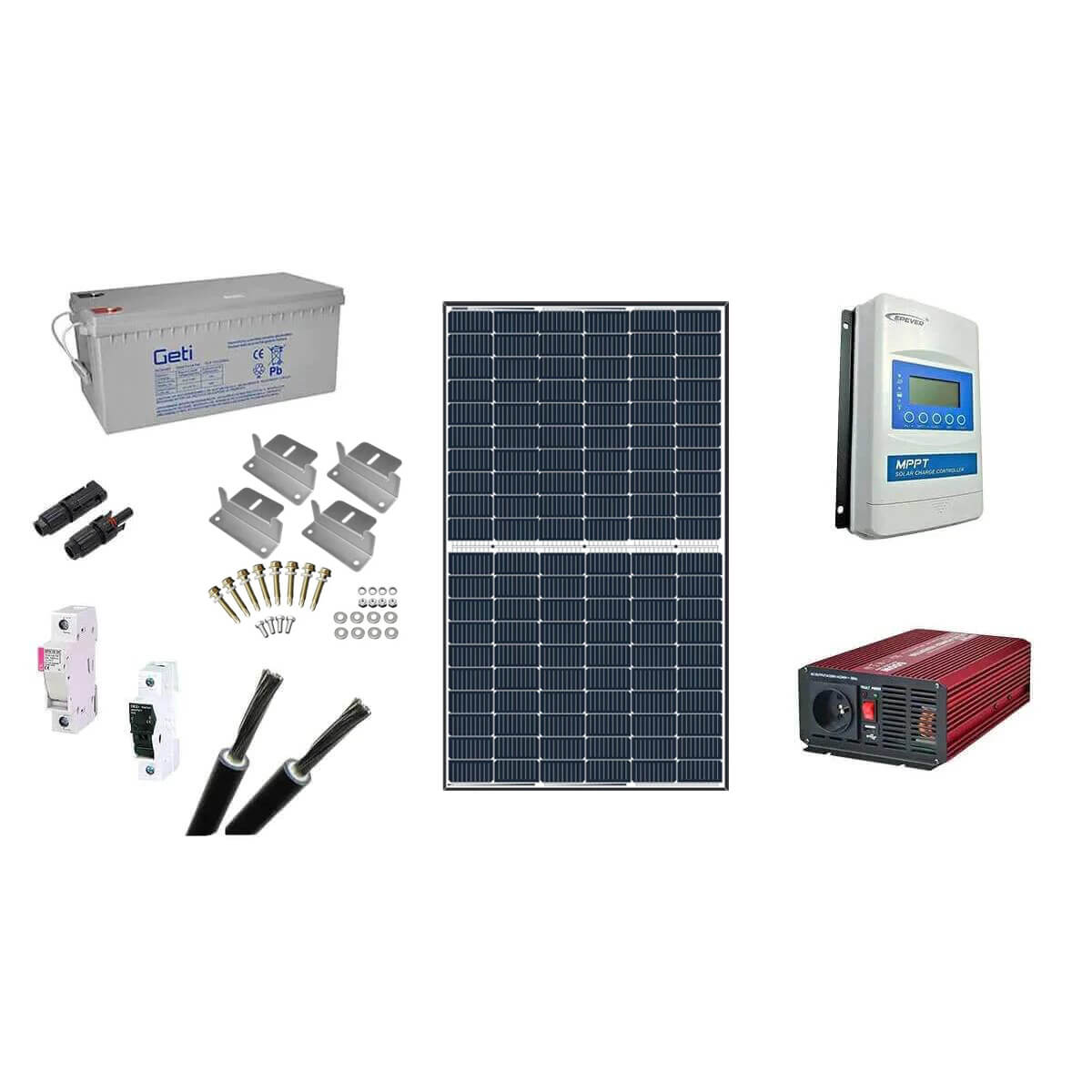 405Wp ostrovný solárny systém s Gélovou batériou