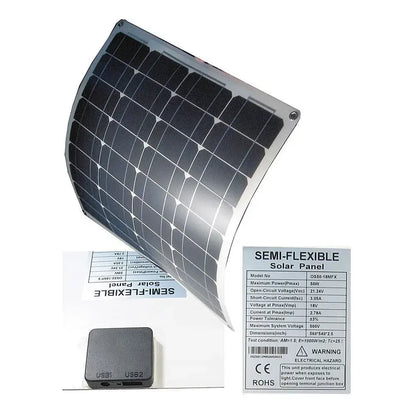 Flexibilný solárny panel 50Wp/USB+12V s prísavkami OS50-18MFX
