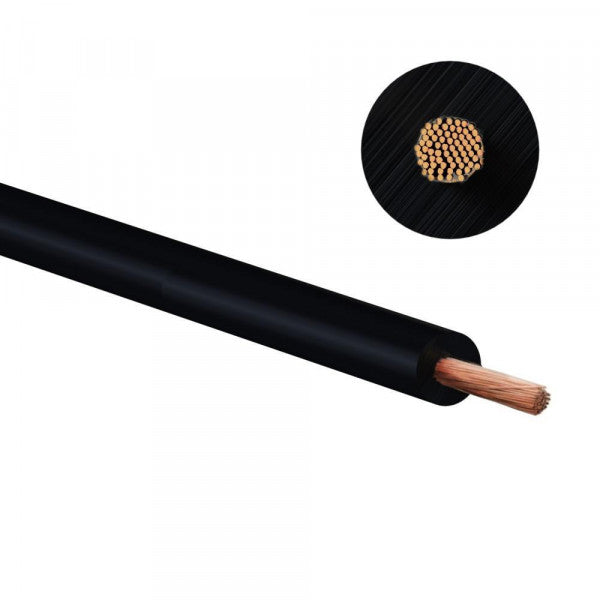 Vodič ohybný H07V-K 1x6 čierny pvc
