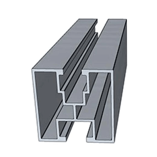 Hliníkový montážny H profil 40x40mm (1m) strieborný