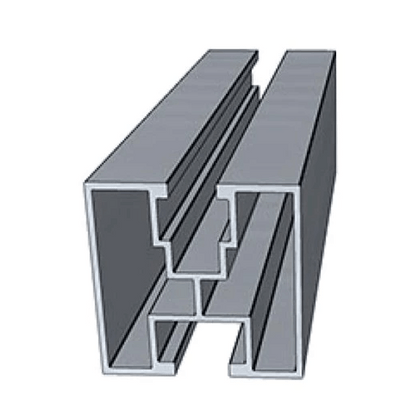 Hliníkový montážny H profil 40x40mm (1m) strieborný