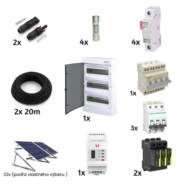 Hybridný 10,6kWp GoodWe solárny systém -3f